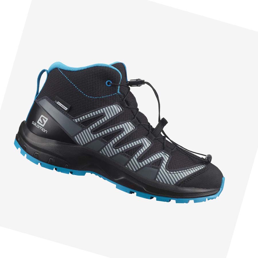 Tenis Senderismo Salomon XA PRO V8 MID CLIMASALOMON™ WATERPROOF Niños Negros | MX 2042RVD